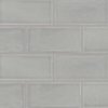Msi Morning Fog 3 In. X 6 In. Handcrafted Glossy Ceramic Gray Subway Tile, 8PK ZOR-MD-T-0130